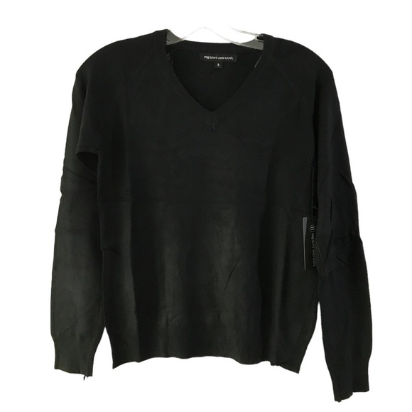 Present and Love Basic Black Fine Knit Pullover Top - Picture 7 of 10